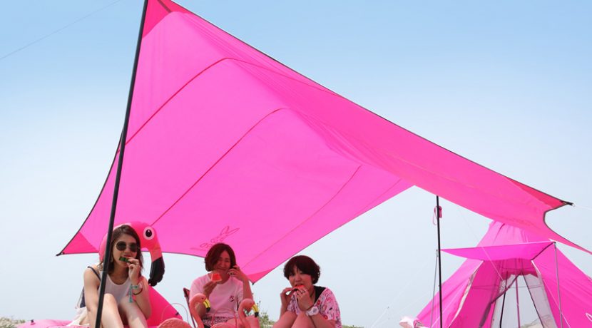 目立ちたい人のマストバイアイテム ピンクのワンポールテント タープが発売 Cazual