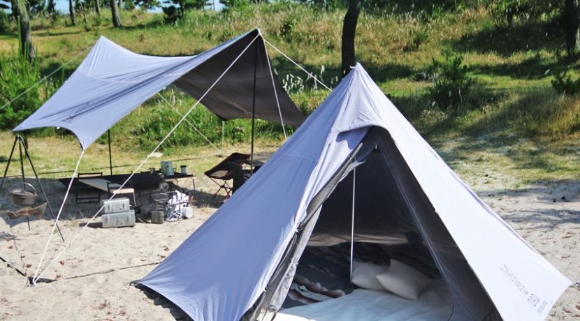 遮光コーティング生地で日差しと熱をカット 夏キャンプ向けワンポールテントを発売 Cazual